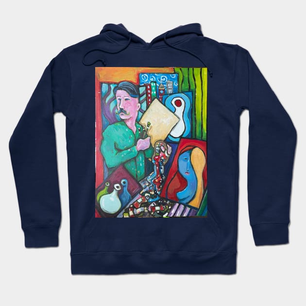 Artist at Work Hoodie by Andrew Carter